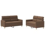 Casa si Gradina - Mobilier - Seturi de mobilier - Seturi living - Set de canapele cu perne, 2 piese, maro, textil - Infinity.ro