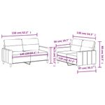 Casa si Gradina - Mobilier - Seturi de mobilier - Seturi living - Set de canapele cu perne, 2 piese, maro, textil - Infinity.ro