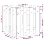 Casa si Gradina - Gradinarit si plante - Plante si ghivece - Ghivece si suporturi - Jardiniera gradina design gard negru 40x40x40 cm lemn masiv pin - Infinity.ro