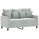 Casa si Gradina - Mobilier - Seturi de mobilier - Seturi living - Set de canapele cu perne, 3 piese, gri deschis, catifea - Infinity.ro