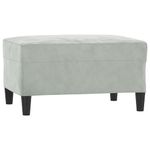 Casa si Gradina - Mobilier - Seturi de mobilier - Seturi living - Set de canapele cu perne, 3 piese, gri deschis, catifea - Infinity.ro