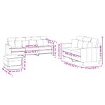 Casa si Gradina - Mobilier - Seturi de mobilier - Seturi living - Set de canapele cu perne, 3 piese, gri deschis, catifea - Infinity.ro