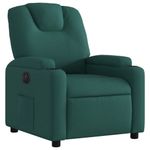 Casa si Gradina - Mobilier - Scaune si fotolii - Fotolii - Fotoliu rabatabil electric, verde inchis, material textil - Infinity.ro