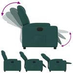 Casa si Gradina - Mobilier - Scaune si fotolii - Fotolii - Fotoliu rabatabil electric, verde inchis, material textil - Infinity.ro