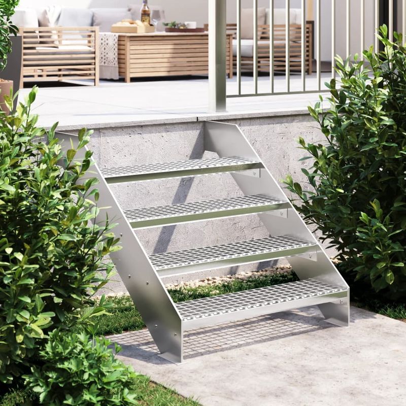 Casa si Gradina - Constructii - Scari si accesorii interioare - Accesorii scari interioare - Treapta tip gratar, 80x24x7 cm, otel galvanizat, model sudat prin forjare - Infinity.ro