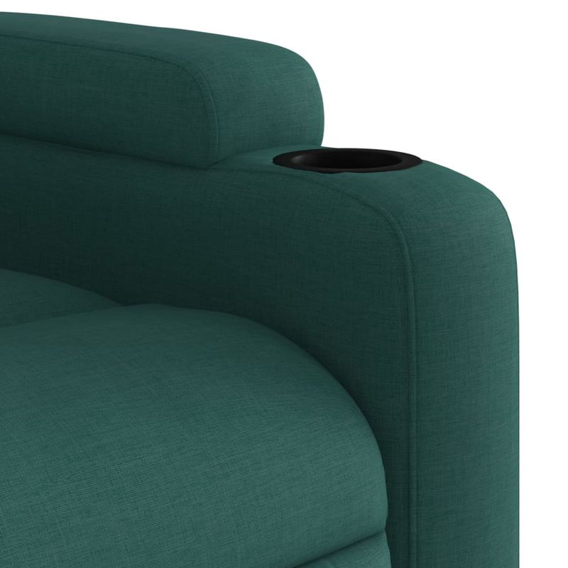 Casa si Gradina - Mobilier - Scaune si fotolii - Fotolii - Fotoliu rabatabil electric, verde inchis, material textil - Infinity.ro