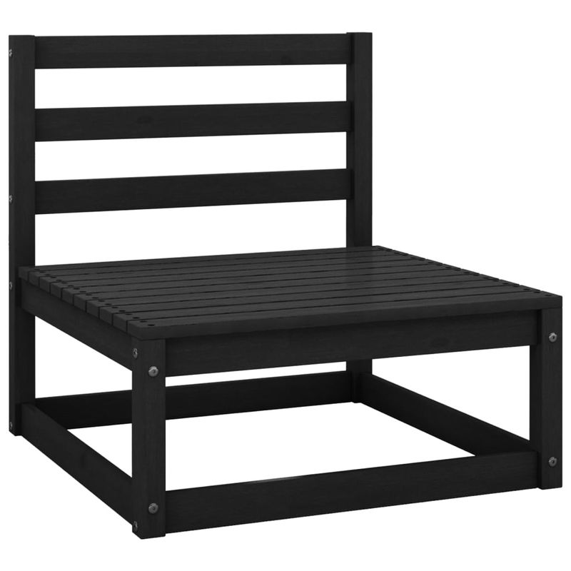 Casa si Gradina - Gradina si terasa - Mobilier exterior - Seturi mobila gradina - Set mobilier de gradina, 4 piese, negru, lemn masiv de pin - Infinity.ro