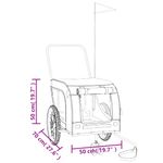 Petshop - Accesorii petshop - Culcusuri si custi - Genti si articole transport - Remorca bicicleta animale companie, negru, textil oxford/fier - Infinity.ro