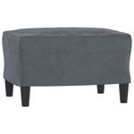 Casa si Gradina - Mobilier - Scaune si fotolii - Fotolii - Fotoliu canapea cu taburet, gri inchis, 60 cm, catifea - Infinity.ro