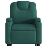 Ingrijire personala si Cosmetice - Sanatate si wellness - Articole wellness - Fotolii de masaj - Fotoliu rabatabil de masaj, cu ridicare, verde inchis, textil - Infinity.ro