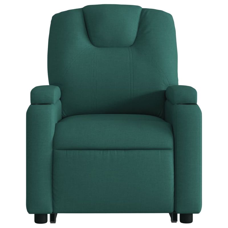 Ingrijire personala si Cosmetice - Sanatate si wellness - Articole wellness - Fotolii de masaj - Fotoliu rabatabil de masaj, cu ridicare, verde inchis, textil - Infinity.ro