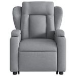 Ingrijire personala si Cosmetice - Sanatate si wellness - Articole wellness - Fotolii de masaj - Fotoliu de masaj rabatabil cu ridicare, gri deschis, textil - Infinity.ro