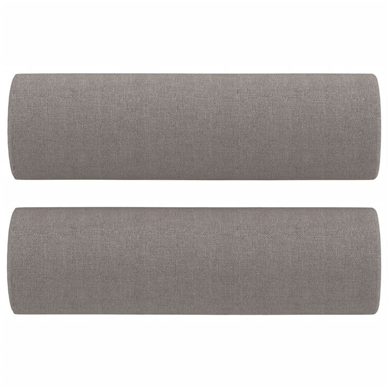 Casa si Gradina - Mobilier - Canapele si coltare - Canapele - Canapea cu 3 locuri cu pernute, gri taupe, 180 cm, textil - Infinity.ro