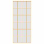 Casa si Gradina - Constructii - Usi interior, exterior si garaj - Usi garaj - Usa glisanta, auriu, 90x205 cm, sticla ESG mata si aluminiu - Infinity.ro