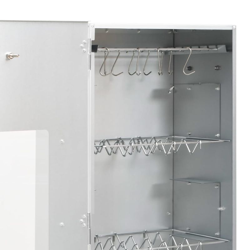 Casa si Gradina - Gradina si terasa - Gratare si accesorii - Gratare de gradina - Afumatoare cuptor/gratar, generator fum rece, otel galvanizat, mărime 44.5x29x110 cm (21x21x4.5 cm), model cu fereastră - Infinity.ro