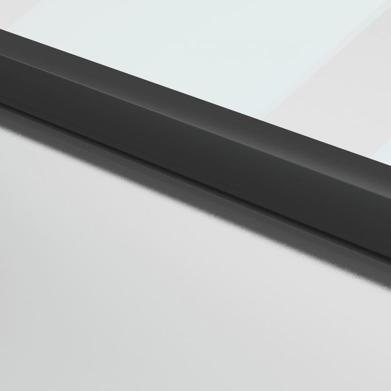 Casa si Gradina - Constructii - Usi interior, exterior si garaj - Usi garaj - Usa de interior negru 93x201,5 cm sticla securiz./aluminiu slim, negru și transparent și mat, model 3 bare orizontale - Infinity.ro