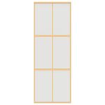 Casa si Gradina - Constructii - Usi interior, exterior si garaj - Usi garaj - Usa glisanta, auriu, 76x205 cm, sticla ESG mata si aluminiu - Infinity.ro