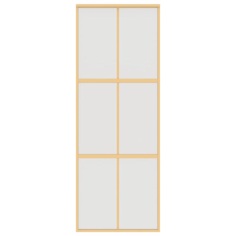 Casa si Gradina - Constructii - Usi interior, exterior si garaj - Usi garaj - Usa glisanta, auriu, 76x205 cm, sticla ESG mata si aluminiu - Infinity.ro