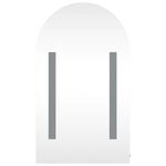 Casa si Gradina - Mobilier - Mobilier baie - Corpuri baie - Dulap cu oglinda de baie cu LED, gri, 42x13x70 cm, arcuit - Infinity.ro