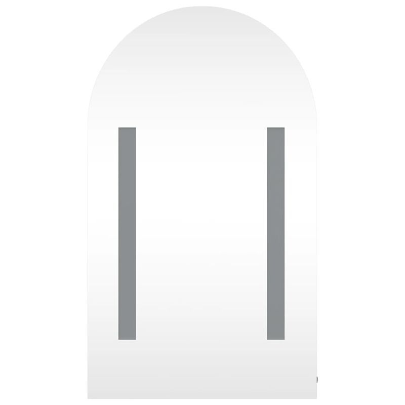 Casa si Gradina - Mobilier - Mobilier baie - Corpuri baie - Dulap cu oglinda de baie cu LED, gri, 42x13x70 cm, arcuit - Infinity.ro