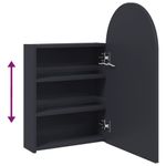 Casa si Gradina - Mobilier - Mobilier baie - Corpuri baie - Dulap cu oglinda de baie cu LED, gri, 42x13x70 cm, arcuit - Infinity.ro