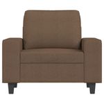 Casa si Gradina - Mobilier - Scaune si fotolii - Fotolii - Fotoliu canapea cu taburet, maro, 60 cm, material textil - Infinity.ro