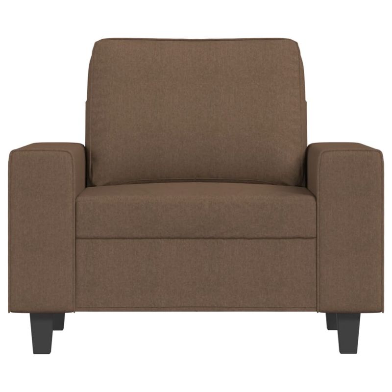 Casa si Gradina - Mobilier - Scaune si fotolii - Fotolii - Fotoliu canapea cu taburet, maro, 60 cm, material textil - Infinity.ro