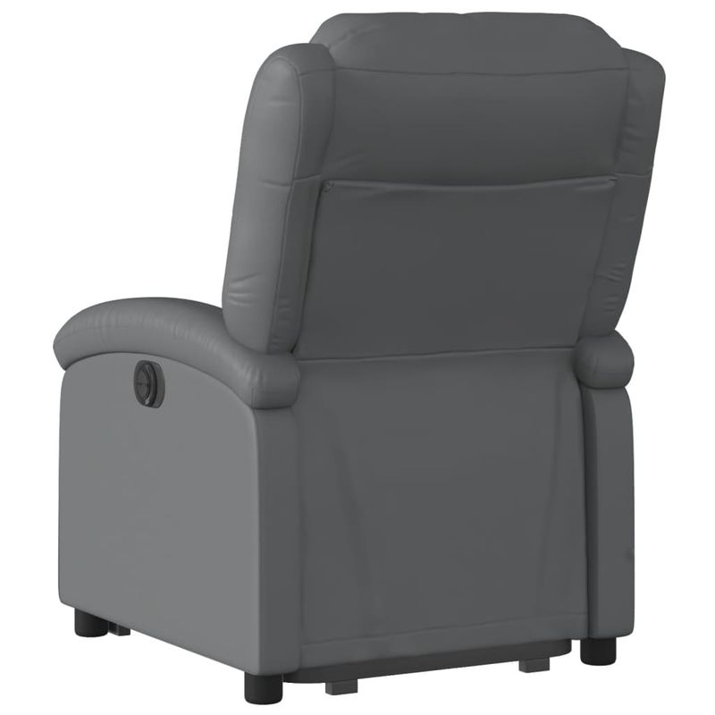 Casa si Gradina - Mobilier - Scaune si fotolii - Fotolii - Fotoliu rabatabil cu ridicare, gri, piele ecologica - Infinity.ro