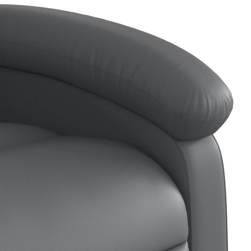 Casa si Gradina - Mobilier - Scaune si fotolii - Fotolii - Fotoliu rabatabil cu ridicare, gri, piele ecologica - Infinity.ro