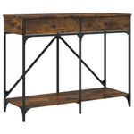 Casa si Gradina - Mobilier - Comode si corpuri - Console - Masuta consola, stejar fumuriu, 100x39x78,5 cm, lemn prelucrat - Infinity.ro