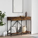 Casa si Gradina - Mobilier - Comode si corpuri - Console - Masuta consola, stejar fumuriu, 100x39x78,5 cm, lemn prelucrat - Infinity.ro