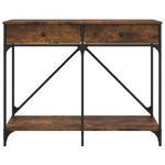 Casa si Gradina - Mobilier - Comode si corpuri - Console - Masuta consola, stejar fumuriu, 100x39x78,5 cm, lemn prelucrat - Infinity.ro