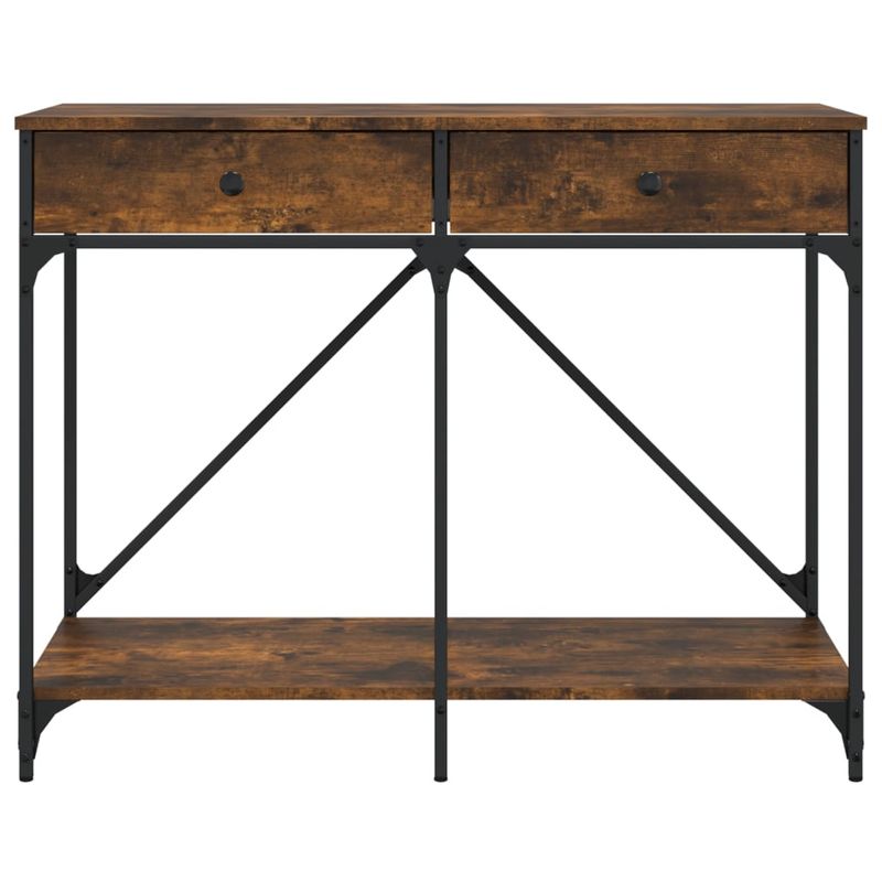 Casa si Gradina - Mobilier - Comode si corpuri - Console - Masuta consola, stejar fumuriu, 100x39x78,5 cm, lemn prelucrat - Infinity.ro