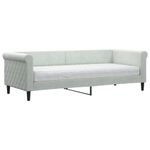 Casa si Gradina - Mobilier - Paturi si accesorii - Paturi - Pat de zi cu saltea, gri deschis, 80x200 cm, catifea - Infinity.ro