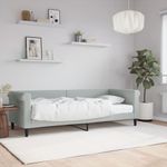 Casa si Gradina - Mobilier - Paturi si accesorii - Paturi - Pat de zi cu saltea, gri deschis, 80x200 cm, catifea - Infinity.ro
