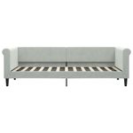 Casa si Gradina - Mobilier - Paturi si accesorii - Paturi - Pat de zi cu saltea, gri deschis, 80x200 cm, catifea - Infinity.ro