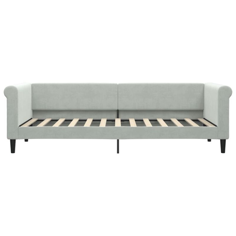 Casa si Gradina - Mobilier - Paturi si accesorii - Paturi - Pat de zi cu saltea, gri deschis, 80x200 cm, catifea - Infinity.ro