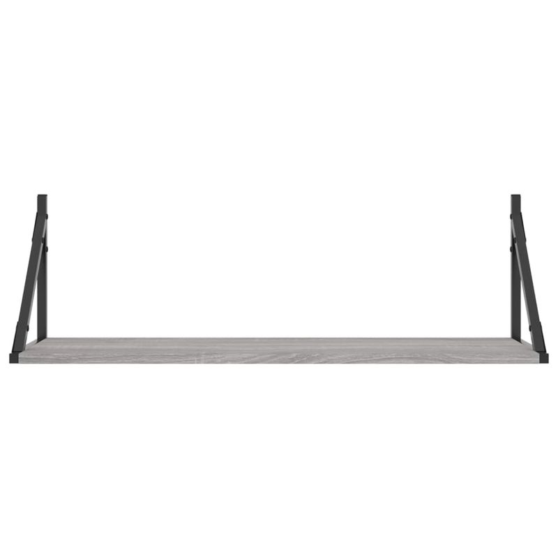 Casa si Gradina - Mobilier - Biblioteci si rafturi - Rafturi - Rafturi de perete, 2 buc., gri sonoma, 80x25x25,5 cm, lemn - Infinity.ro