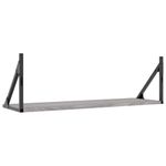 Casa si Gradina - Mobilier - Biblioteci si rafturi - Rafturi - Rafturi de perete, 2 buc., gri sonoma, 80x25x25,5 cm, lemn - Infinity.ro