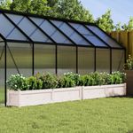 Casa si Gradina - Gradinarit si plante - Plante si ghivece - Ghivece si suporturi - Jardiniere de gradina, 2 buc., alb, lemn masiv de pin - Infinity.ro