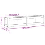 Casa si Gradina - Gradinarit si plante - Plante si ghivece - Ghivece si suporturi - Jardiniera de gradina, 150x31x31 cm, lemn masiv de pin - Infinity.ro