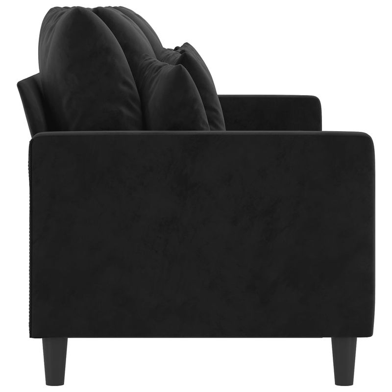 Casa si Gradina - Mobilier - Canapele si coltare - Canapele - Canapea cu 3 locuri, Negru, 180 cm, catifea - Infinity.ro