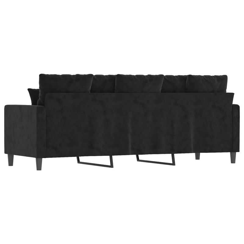 Casa si Gradina - Mobilier - Canapele si coltare - Canapele - Canapea cu 3 locuri, Negru, 180 cm, catifea - Infinity.ro