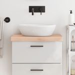 Casa si Gradina - Mobilier - Mobilier baie - Blaturi baie - Blat de baie, 60x40x(2-6) cm, lemn masiv netratat - Infinity.ro