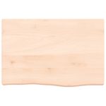 Casa si Gradina - Mobilier - Mobilier baie - Blaturi baie - Blat de baie, 60x40x(2-6) cm, lemn masiv netratat - Infinity.ro