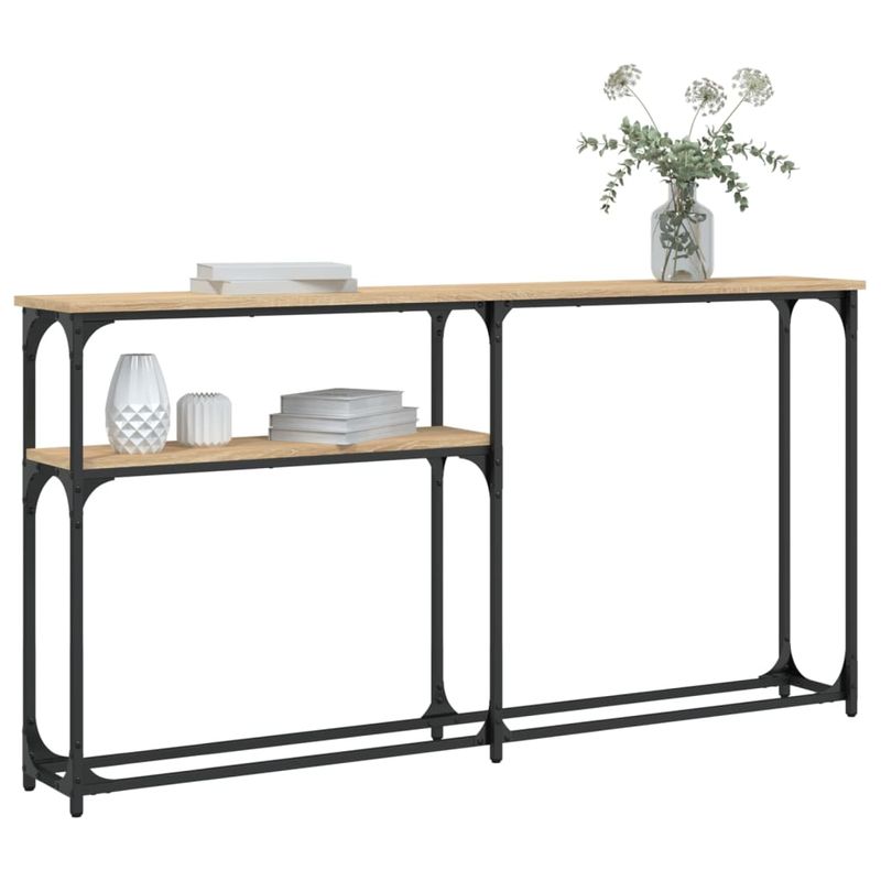 Casa si Gradina - Mobilier - Comode si corpuri - Console - Masuta consola, stejar sonoma, 145x22,5x75 cm, lemn prelucrat - Infinity.ro