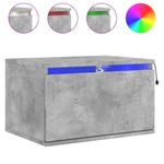 Casa si Gradina - Mobilier - Comode si corpuri - Noptiere - Noptiera montata pe perete cu lumini LED, gri beton - Infinity.ro
