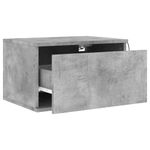 Casa si Gradina - Mobilier - Comode si corpuri - Noptiere - Noptiera montata pe perete cu lumini LED, gri beton - Infinity.ro