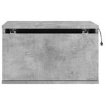Casa si Gradina - Mobilier - Comode si corpuri - Noptiere - Noptiera montata pe perete cu lumini LED, gri beton - Infinity.ro