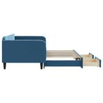 Casa si Gradina - Mobilier - Paturi si accesorii - Paturi - Pat de zi cu extensie si sertare, albastru, 100x200 cm, catifea - Infinity.ro